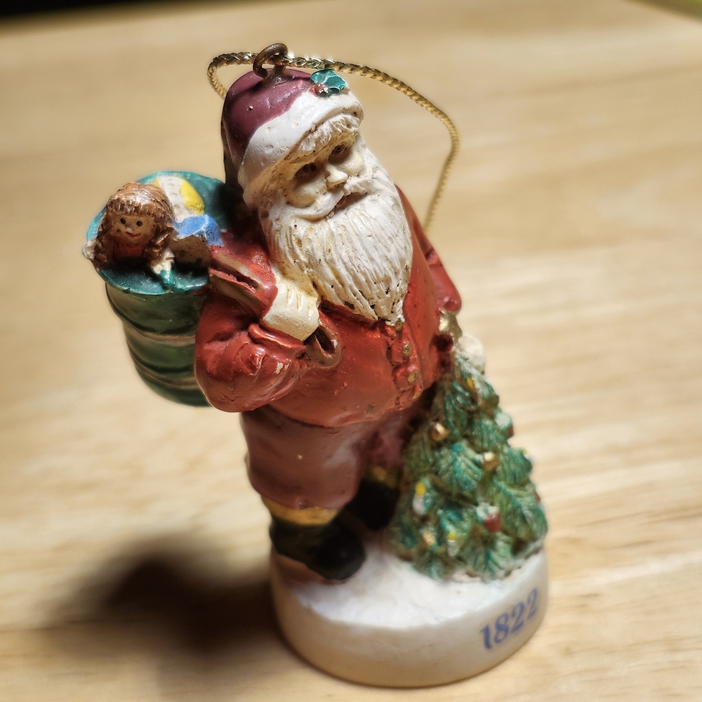 Vintage Russ Berrie Mini "Santa Through The Ages" Ornament